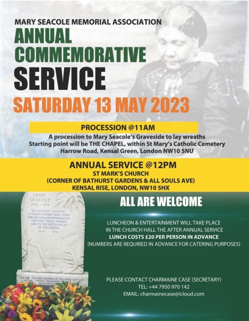 Mary Seacole Annual Commemorative Service 2023